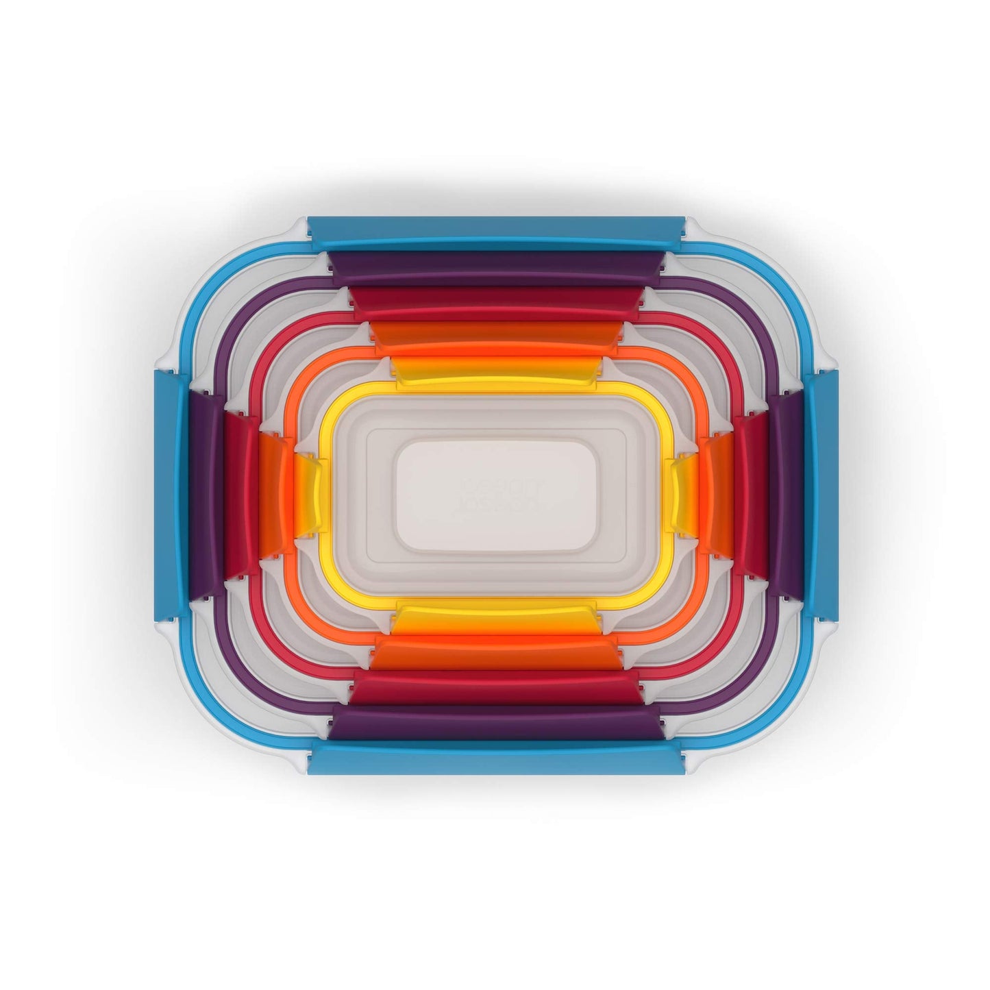 Joseph Joseph Nest Lock Plastic BPA Free Food Storage Container Set with Lockable Airtight Leakproof Lids, 10-Piece, Multi-Color