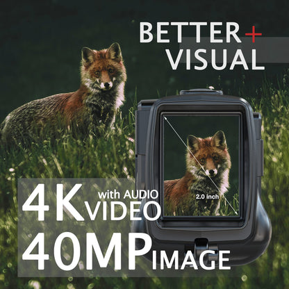 GeowFiiTech Night Vision Monocular, 4K Infrared Digital Night Vision Goggles with 850nm IR, 40M Photo & 4K Video, 984FT Range, 8X Zoom, Rechargeable Battery, 32GB Card for Hunting Camping Adventure