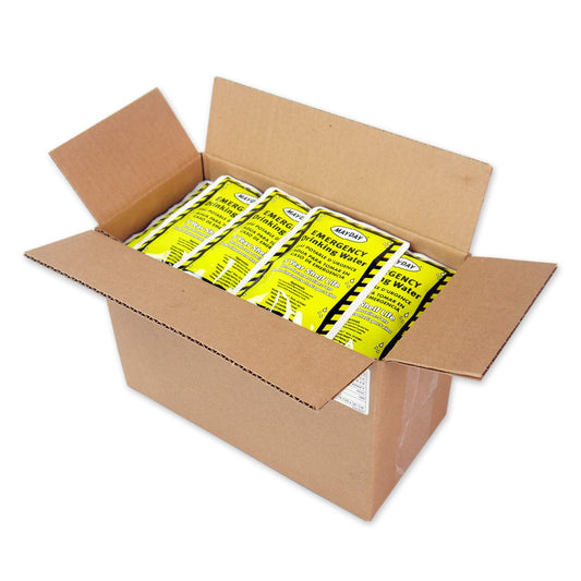 Mayday Pouch Water, Coast Guard Emergency Water, 5-Year Shelf LIfe, Disaster Preparedness Supplies for, Earthquake, Fire, Flood, Leak-Proof Pouches, 4.225 Oz/125Ml 50 Pack