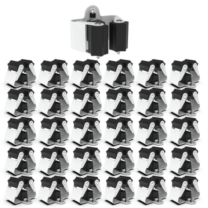 3-H Broom Hanger,Mop Holder Wall Mount 30 Pack, Broom Holder Wall Mount for Hanging and Organizing Shovel,Rake,Brush,Yard Tools in Kitchen,Laundry Room,Bathroom,House(Black)