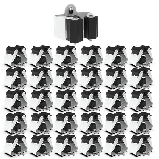 3-H Broom Hanger,Mop Holder Wall Mount 30 Pack, Broom Holder Wall Mount for Hanging and Organizing Shovel,Rake,Brush,Yard Tools in Kitchen,Laundry Room,Bathroom,House(Black)