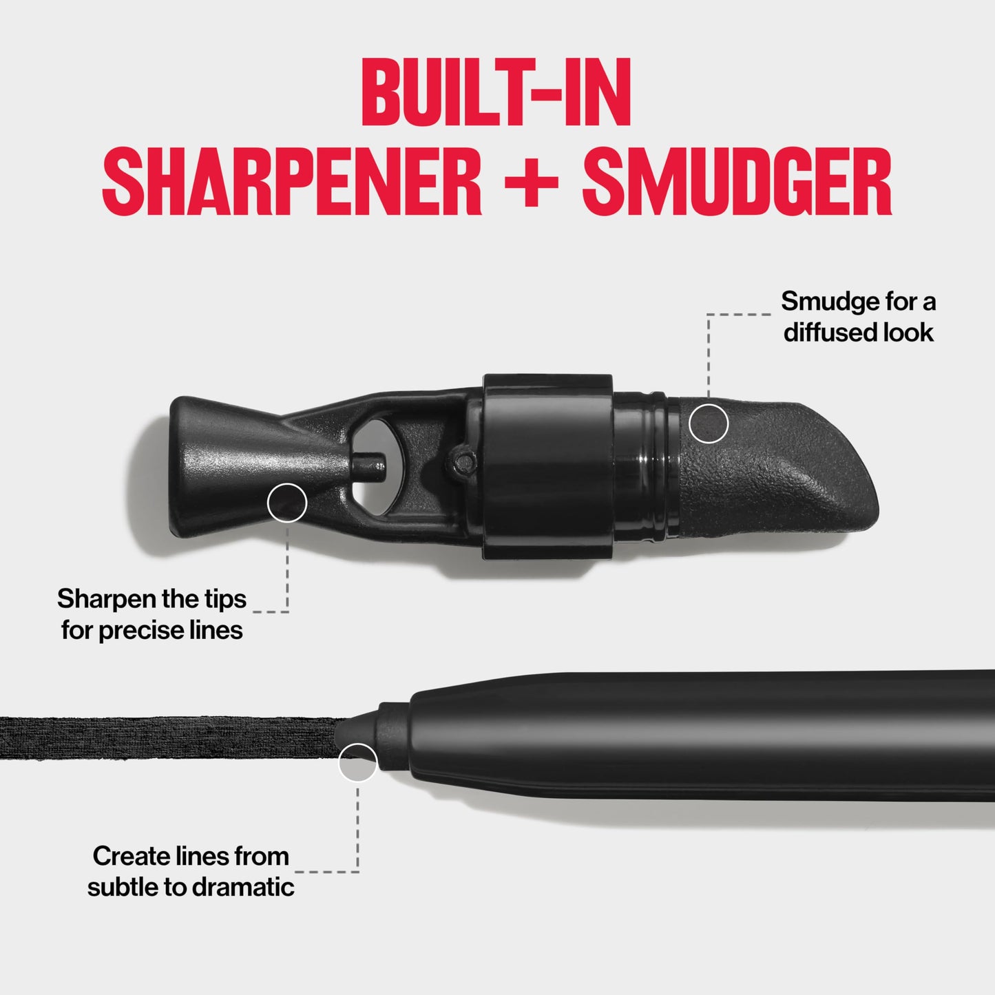 Revlon ColorStay Pencil Waterproof Eyeliner, Smudge-Proof, Eye Makeup with Built-In Sharpener, 201 Black, 2 pack