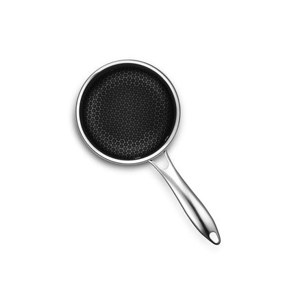 HexClad Hybrid Nonstick 1-Quart Saucepan with Tempered Glass Lid, Stay-Cool Handle, Dishwasher-Friendly, Oven-Safe Up to 900°F, Induction Ready, Compatible with All Cooktops