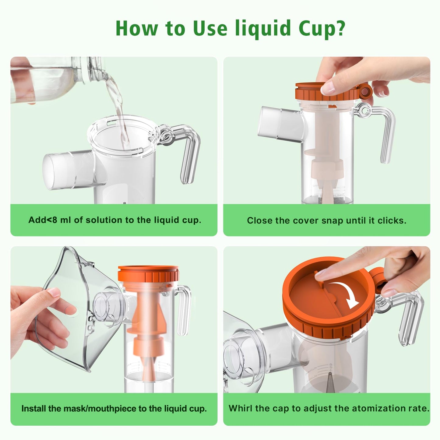 Portable Nebulizer, Nebulizer Machine for Adults and Kids, Compressor Nebulizer with 2 Masks & Mouthpiece, Low Noise Nebulizer for Breathing Comfort, Desktop Nebulizer for Home Use