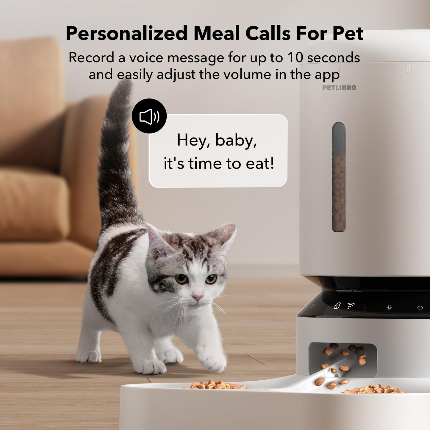 PETLIBRO 5L Automatic Cat Feeder for 2 Cats, 5G&2.4G Wi-Fi Programmable Cat Food Dispenser with Dual Stainless Steel Bowls, Airtight Lock Fresh Technology, Low Food Sensor