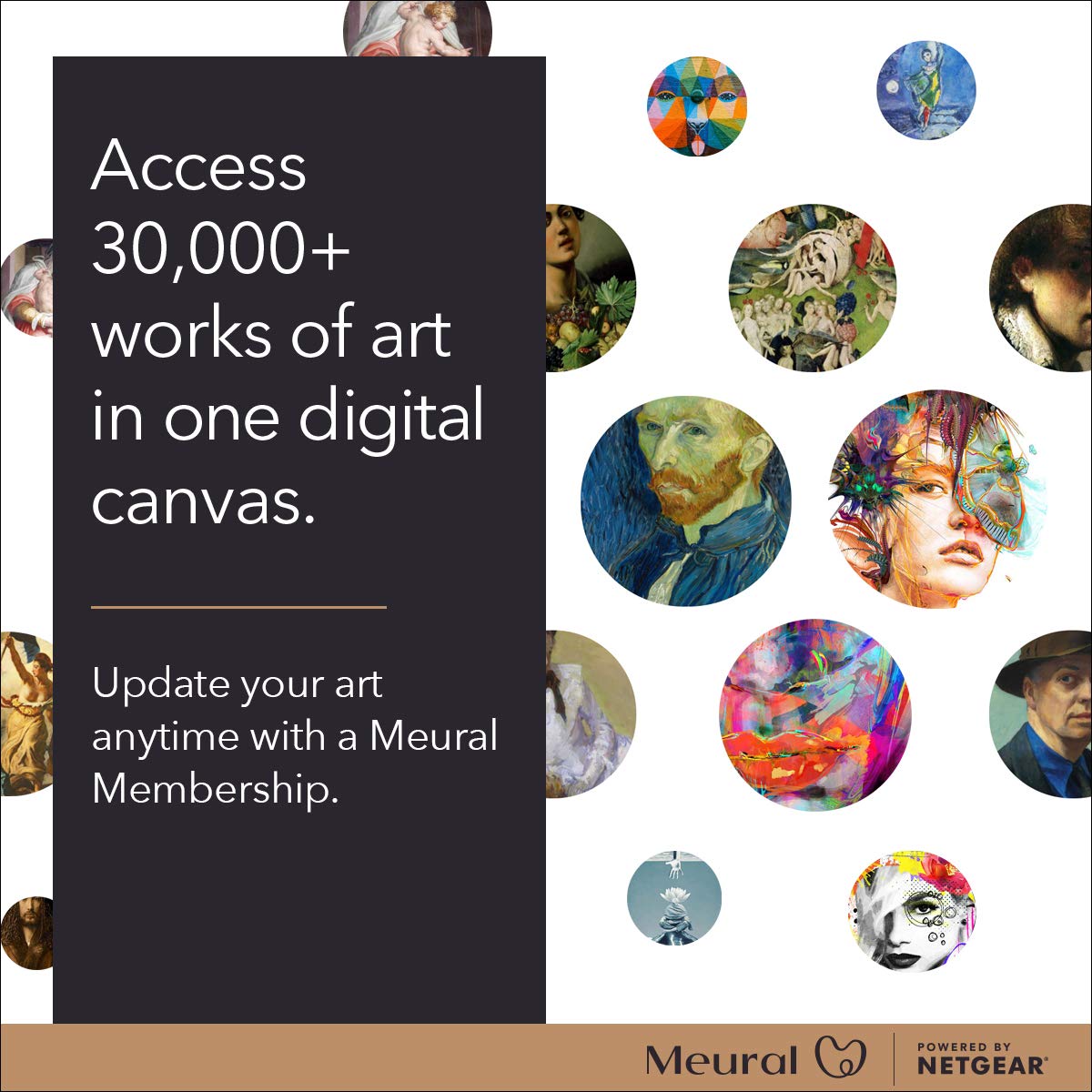 Meural Canvas II – The Smart Art Frame with 21.5 in. HD Digital Canvas That Renders Images and Photography in Lifelike Detail | 16X24 Black Frame | WiFi-Connected | Powered by NETGEAR (MC321BL)