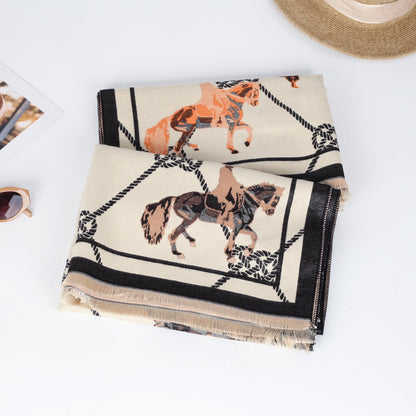 EXTREE Scarfs for Women Pashmina Silky Shawl Wrap for Evening Dressing Blanket Open Front Poncho Cape