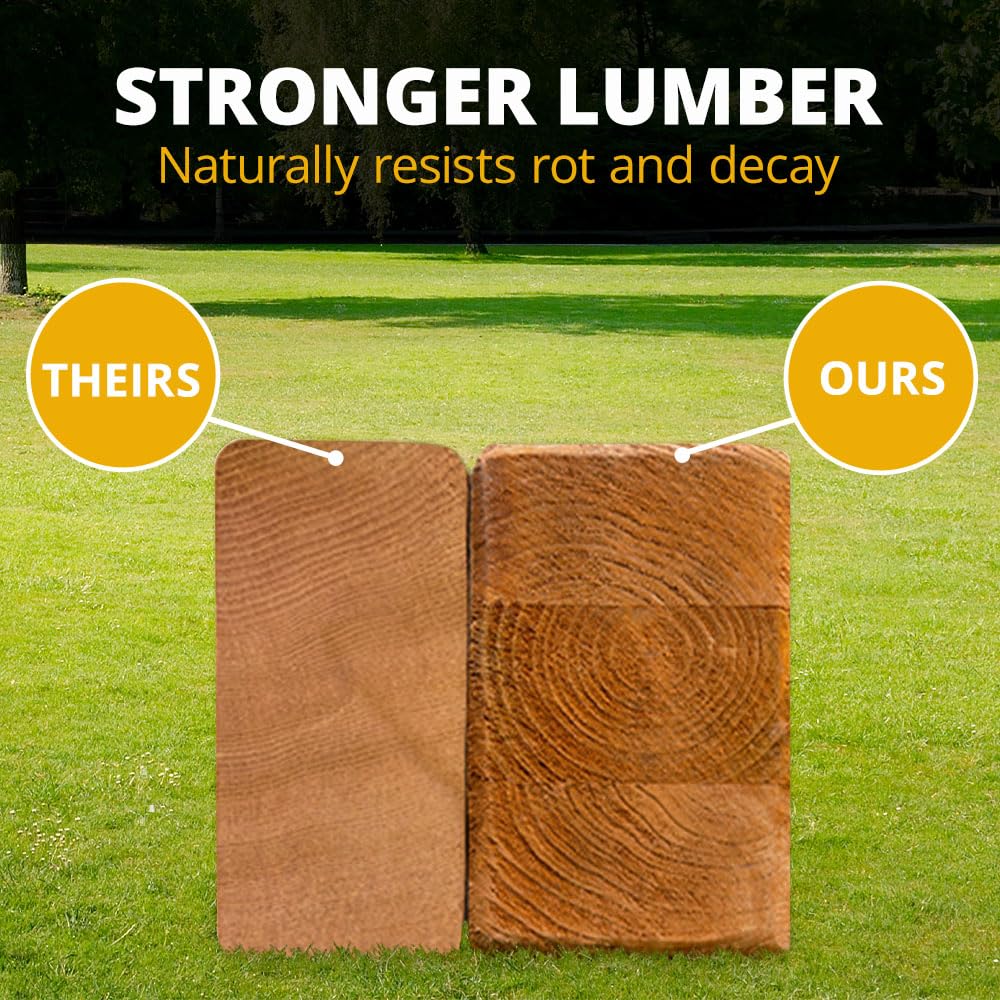 Gorilla Playsets 01-1069-Y Outing Wood Swing Set with Wood Roof and Monkey Bars - Yellow Slide, Amber