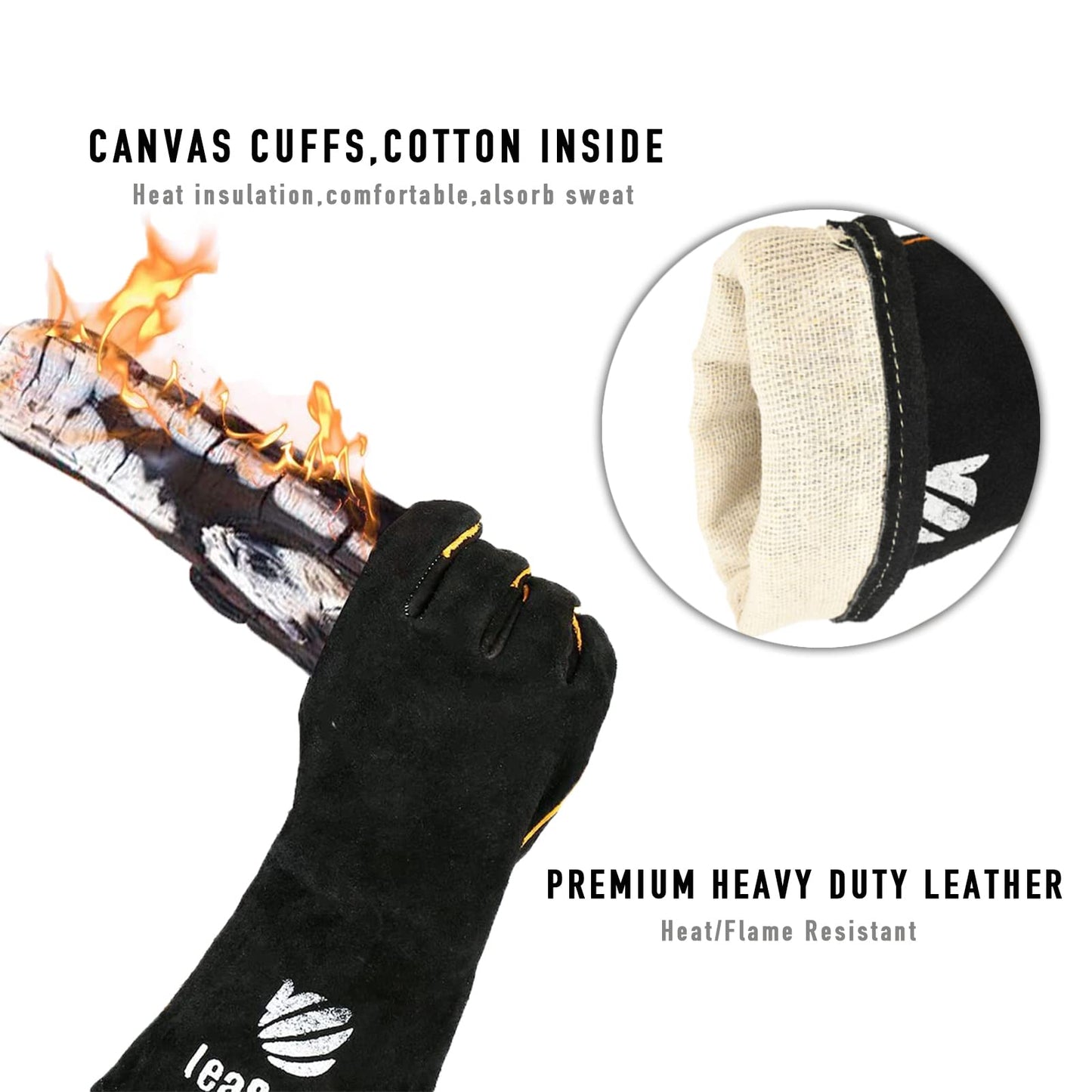 Leather Work Apron with Gloves - 6 Tool Pockets for Men& Women - Welding Apron - Ideal for Woodworking, Blacksmithing, Gardeners, Mechanics, BBQ - Adjustable M to XXXL