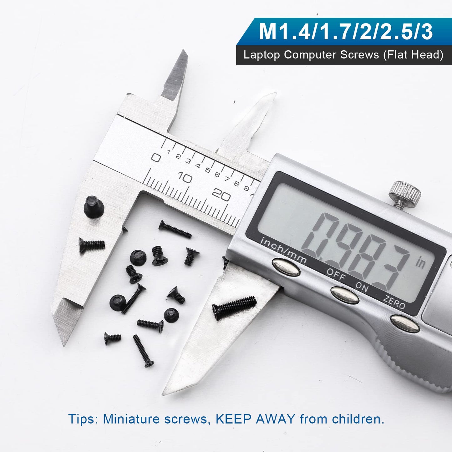 NINDEJIN 720pcs Laptop Notebook Computer Carbon Steel Screws Kit Set, Flat Head Phillips Screw Assortments, M1.4/1.7/2/2.5/3 Countersunk ssd Screws Accessories for SSD Toshiba DELL Sony Samsung