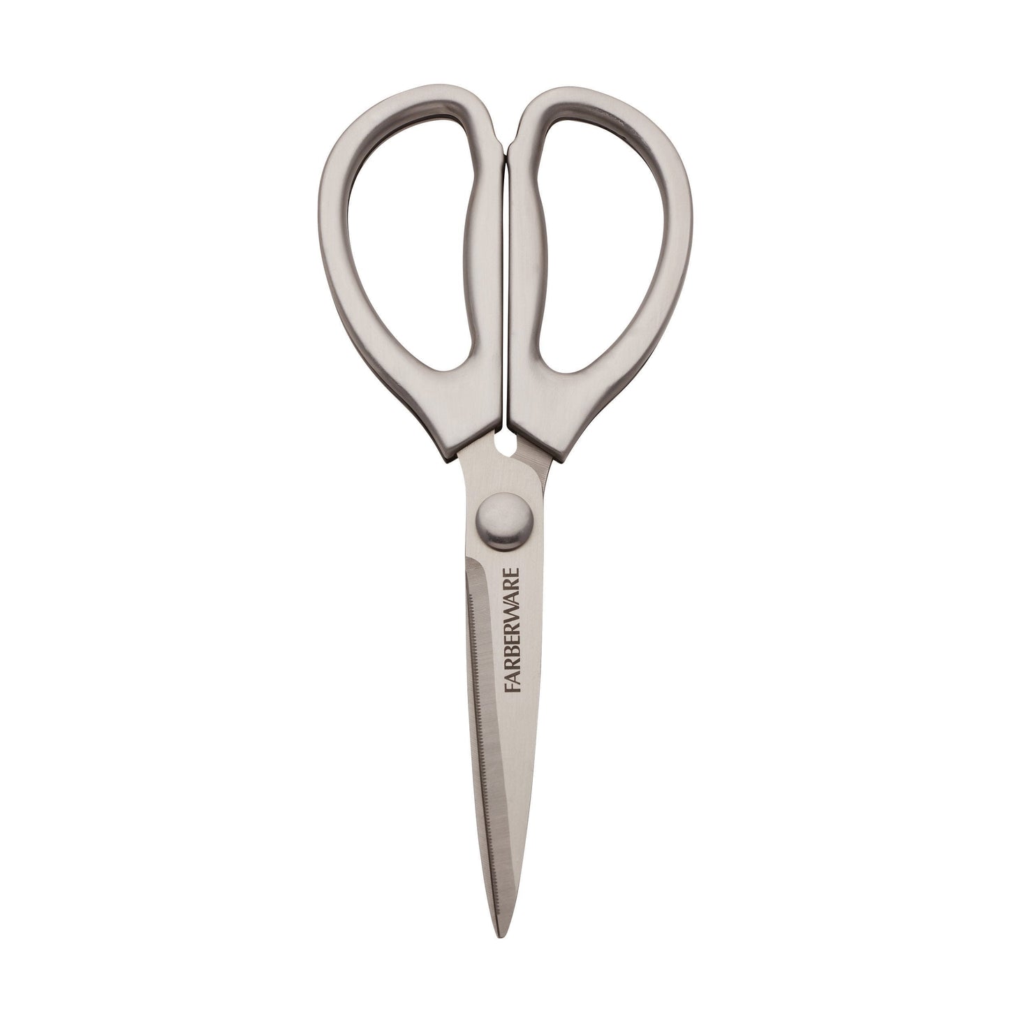 Farberware All Purpose High Carbon Stainless Steel Shears with Contoured Handles, Silver