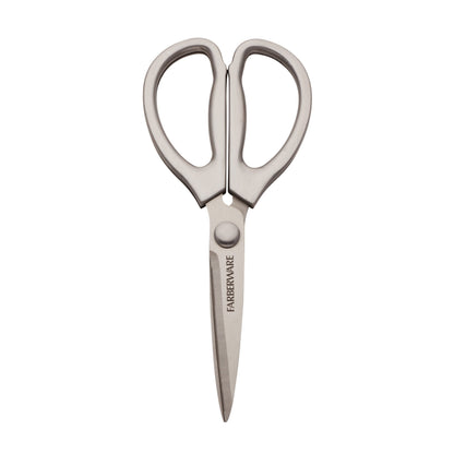 Farberware All Purpose High Carbon Stainless Steel Shears with Contoured Handles, Silver