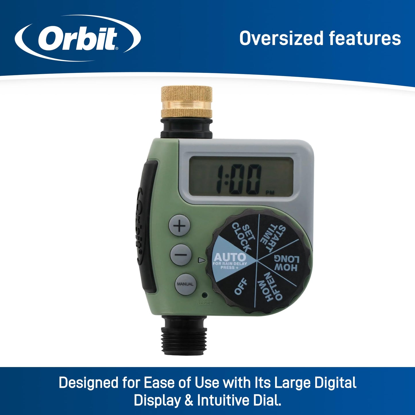 Orbit 62056 One Outlet Single-Dial Hose Faucet Timer
