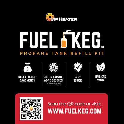 Mr. Heater Propane Refill Kit for Fuel Keg 1 lb. / 16 oz. Refillable Propane Tank