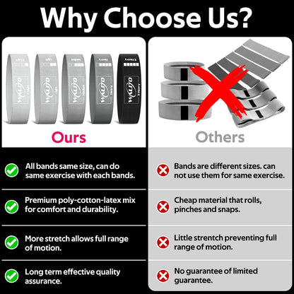 Fabric Resistance Bands for Working Out - Booty Bands for Legs -Glutes Training for Women and Men - Exercise Bands for Squats, Yoga, Physical Therapy -Home Gym Fitness