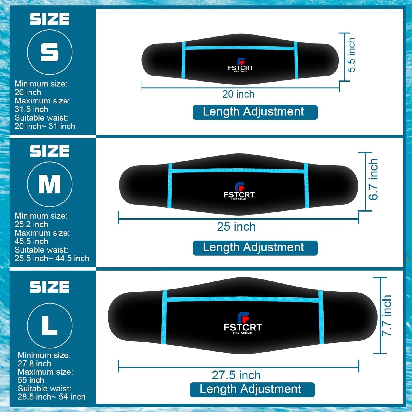 Fstcrt Swim Belt, Flotation Belt, Water Aerobics Belt, Swimming Belts for Adults, Pool Exercise Equipment for Adults and Children, Water Aerobic Equipment, Aqua Jogging