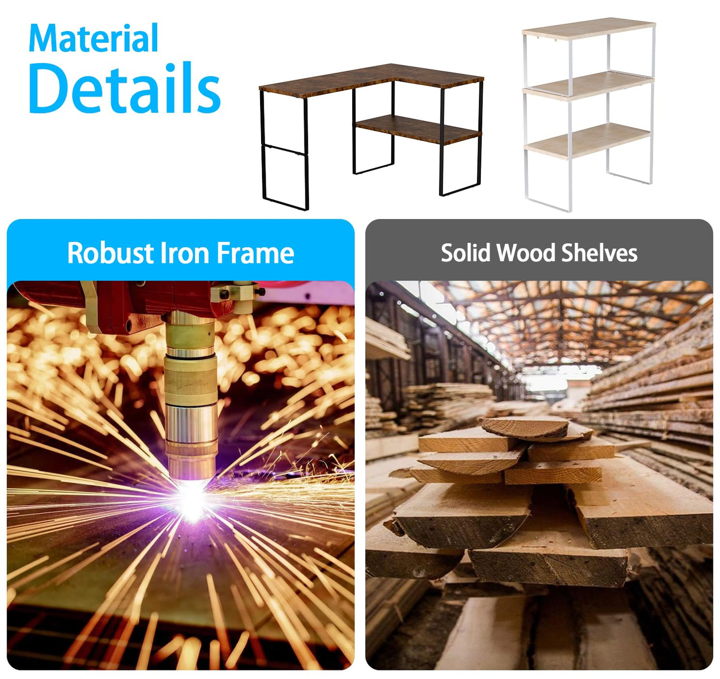 Golener Countertop Organizer Corner Shelf, 2 Tier Adjustable Stackable Corner Shelves for Kitchen, Bathroom, Spice Rack, Coffee Area, Over Sink, Dresser Table, Corner Counter Shelf Stand, Rustic Brown