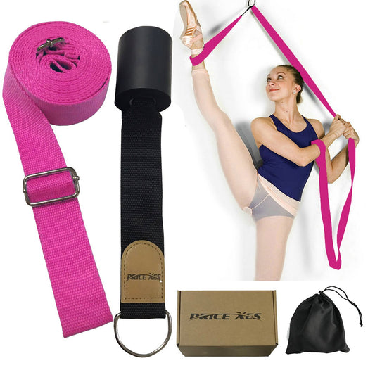 Price Xes Door Flexibility & Stretching Leg Strap - Great for Ballet Cheer Dance Gymnastics or Any Sport Leg Stretcher Door Flexibility Trainer Premium Stretching Equipment (Rose)