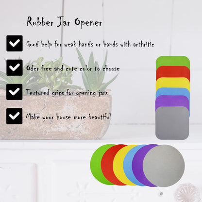Jar Opener Kit, 5 in 1 Multi Function Can Opener, 4 in 1 Bottle Opener with Non Slip Rubber Jar Gripper Pad for Arthritis Weak Hands