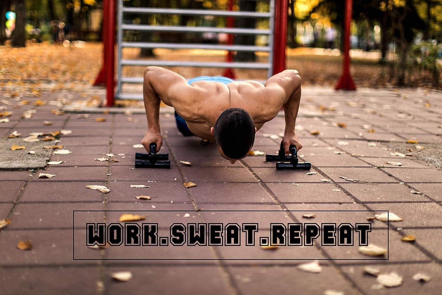 Push Up Bar Strength Training - Home Gym Exercise Equipment Push-up Stands with Cushioned Foam Grip Handles Non-Slip Sturdy Structure - Floor Workouts Fitness Calisthenics for Men Women