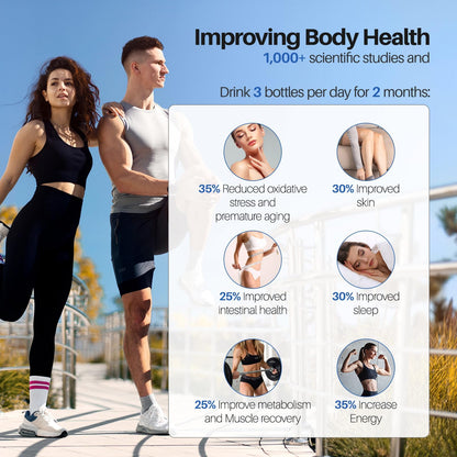 MOVOCA Upgrade Hydrogen Water Bottle, 3Min 2200PPB Rapid Hydrogen Water Generator -SPE PEM Tech, 14OZ Portable Hydro Water Machine, Health Care Gifts for Husband, Wife, Family, Friends, Travel