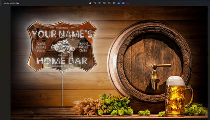 ADVPRO Personalized Your Name Home Bar RGB Dynamic Glam LED Sign - Cut-to-Edge Shape - Smart 3D Decoration - Multicolor Signage st06s86-fnd-p11d-tm-c