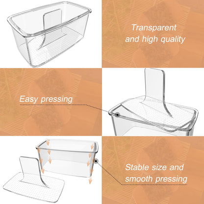 2PCS Clear Musubi Maker Kit, Non-stick Onigiri Press, BPA-Free Sushi Mold for Hawaiian Musubi