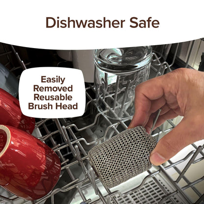 HorsePower Giddy Up Grill Cleaner AS-SEEN-ON-TV! – Cordless, Rechargeable BBQ Tool with 350 RPM Stainless Roller, LED Light – Patents Pending – From BulbHead, a Family-Owned American Brand