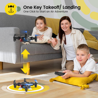 Holy Stone HS190 Foldable Mini Drone for Kids Beginners, RC Nano Quadcopter with Altitude Hold, 3D Flips, High Speeds Rotation, Headless Mode, Throw to Go, One Key Return, Great Gift Toys for Boys and Girls, Blue