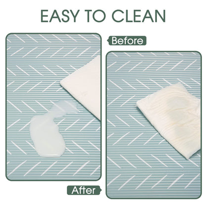 Glotoch Premium Non Slip Shelf Liner, Non Adhesive Drawer Liner, Waterproof Shelf Liners for Kitchen Cabinets, Drawer, Fridge, Wire Shelving, Pantry-17.5" X 360", Heavy Duty, Green Herringbone