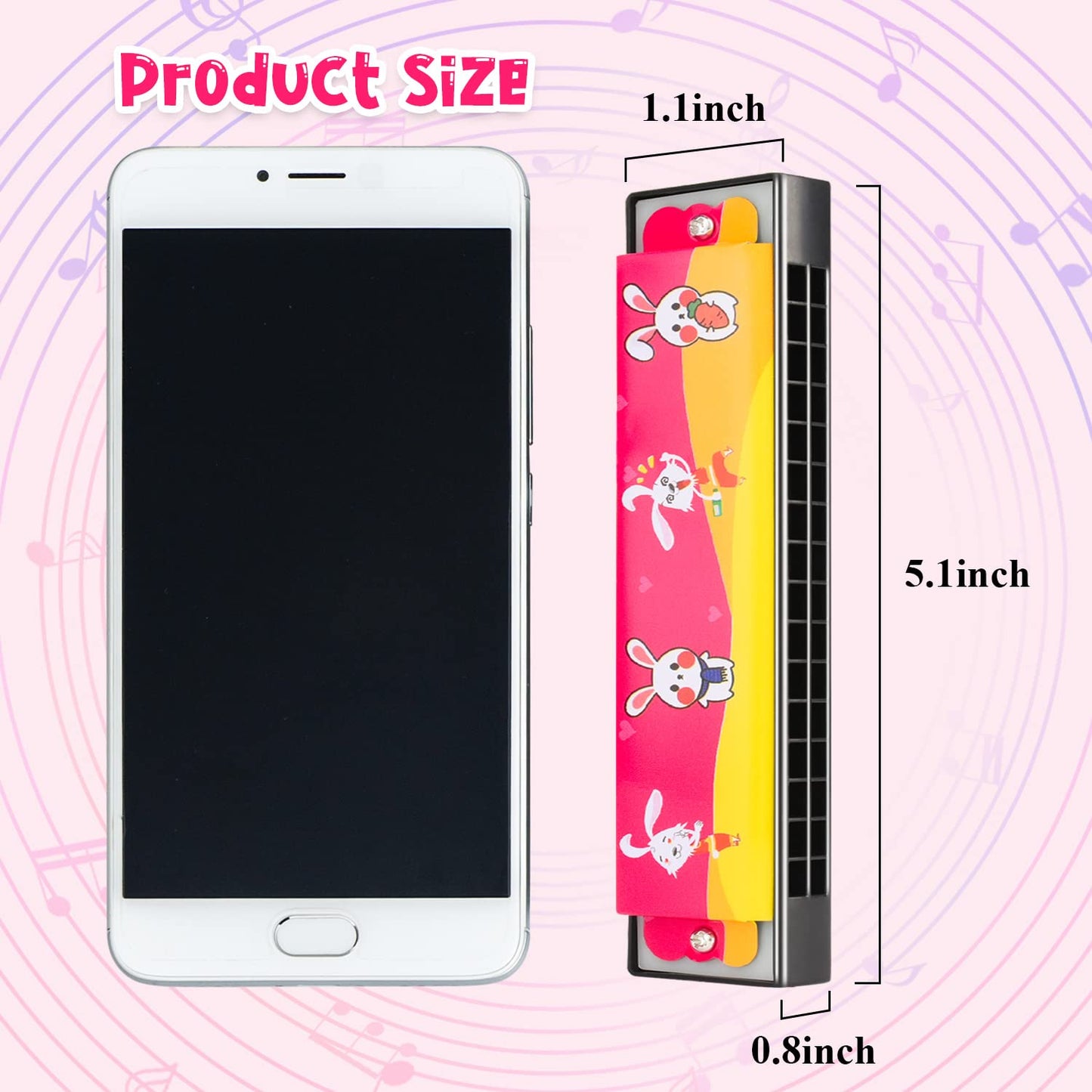 6 Styles Harmonica for Kids Lightweight Harmonicas with Double Row of 16 Holes Kids Harmonica Party Favors for Adult Beginners Musical Instrument Toy