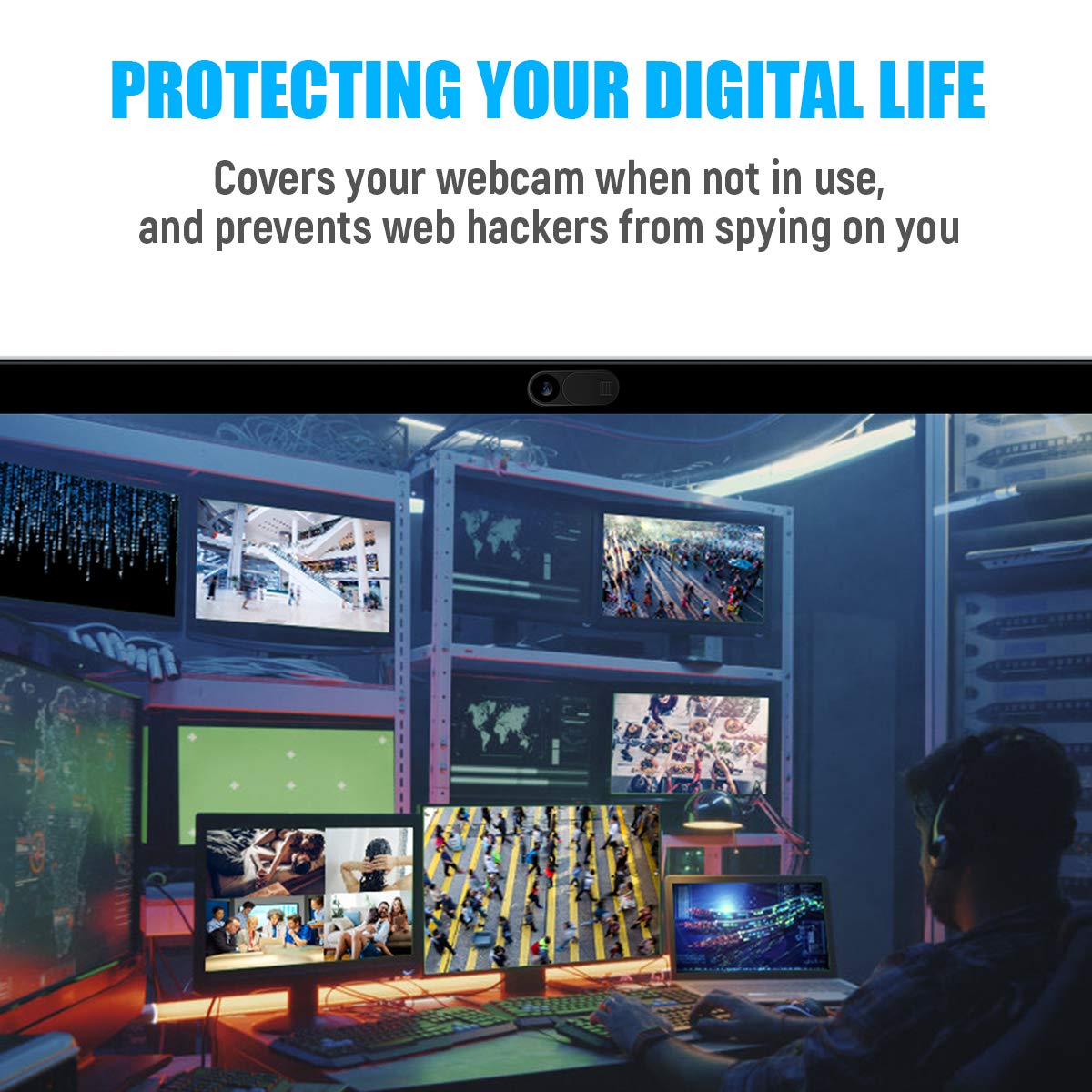 Laptop Camera Cover Slide, 0.028 Inch Ultra Thin Laptop Camera Cover Blocker, Laptop Accessories for iPhone MacBook Laptop, Desktop, PC, Tablet, Protect Your Visual Privacy Security (Pink-3 Pack)