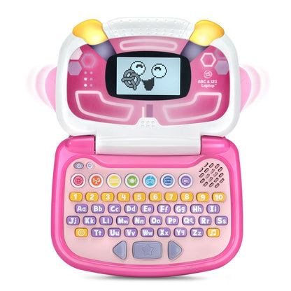 LeapFrog ABC and 123 Laptop for Preschoolers Ages 3-7 Years, Pink