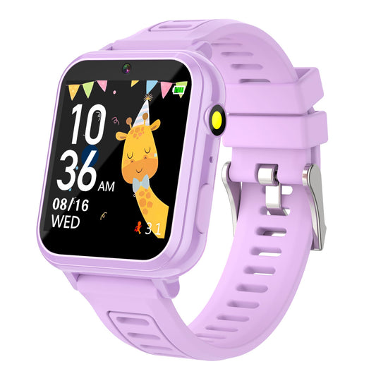 Kids Smart Watch Gift for Girls Age 3-12, 24 Games HD Touch Screen Girls Watch with Camera Video Music Player Pedometer Flashlight 12/24 hr Toys Gifts for 6 7 8 9 10 Year Old Girl Birthday Gift