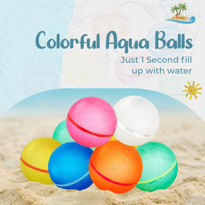 LEGACY KIDS Reusable Water Balloons For Kids, Water Balloons Quick Fill, Refillable Water Balloons For Kids, Reusable Water Balloons Magnetic, Pool Toys For Kids Ages 8-12, Silicone (12) (Regular)
