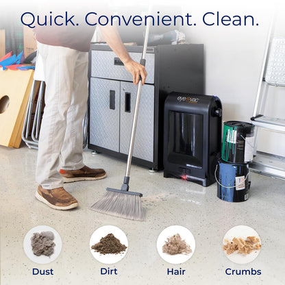EYE-VAC Pro Touchless Vacuum, Automatic Dustpan, 1400W Bagless Canister for Salon and Pet Hair, Black