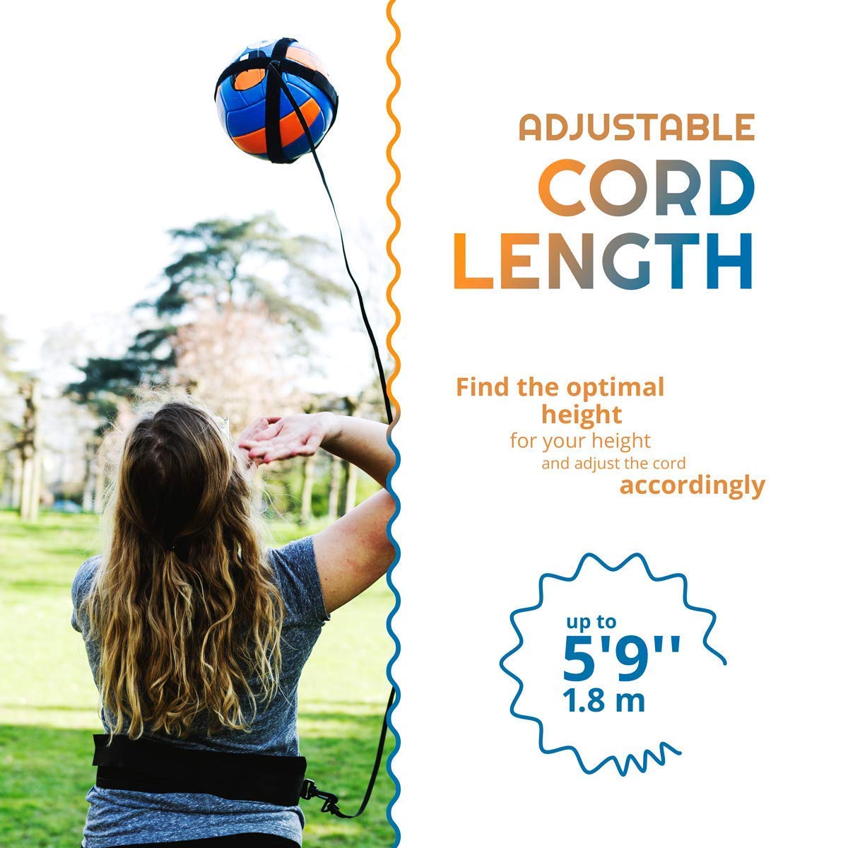 Puredrop Volleyball Training Equipment Aid Great Trainer for Solo Practice of Serving Setting Spiking and arm Swings Returns The Ball After Every Swing Spike Train Pass Serve Coach