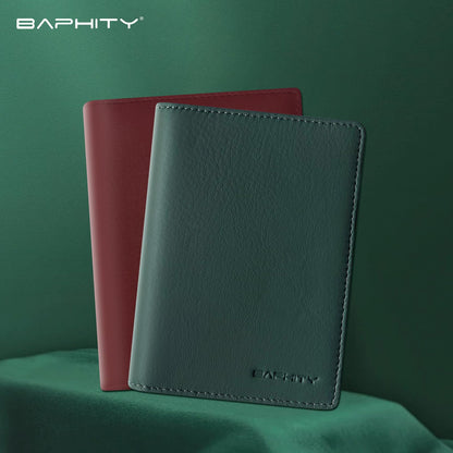 Premium Leather Passport Holder for Travel - RFID Blocking Passport Wallet for Men & Women, Passport Cover with Card Slots, ID Window - Business Travel, Airport Security, Gift for Travelers