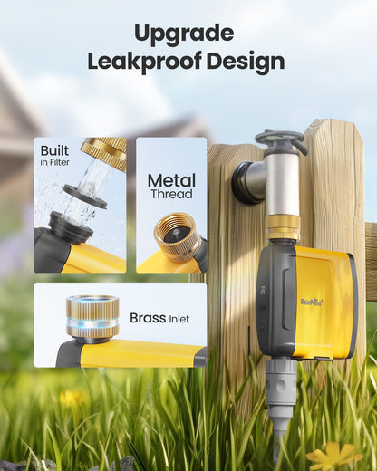 RAINPOINT WiFi Water Timer, Smart Hose Timer WiFi Irrigation Controller, Wireless Watering System Valve, APP & Voice Control, Weather-Based Automatic Rain Delay, Brass Inlet