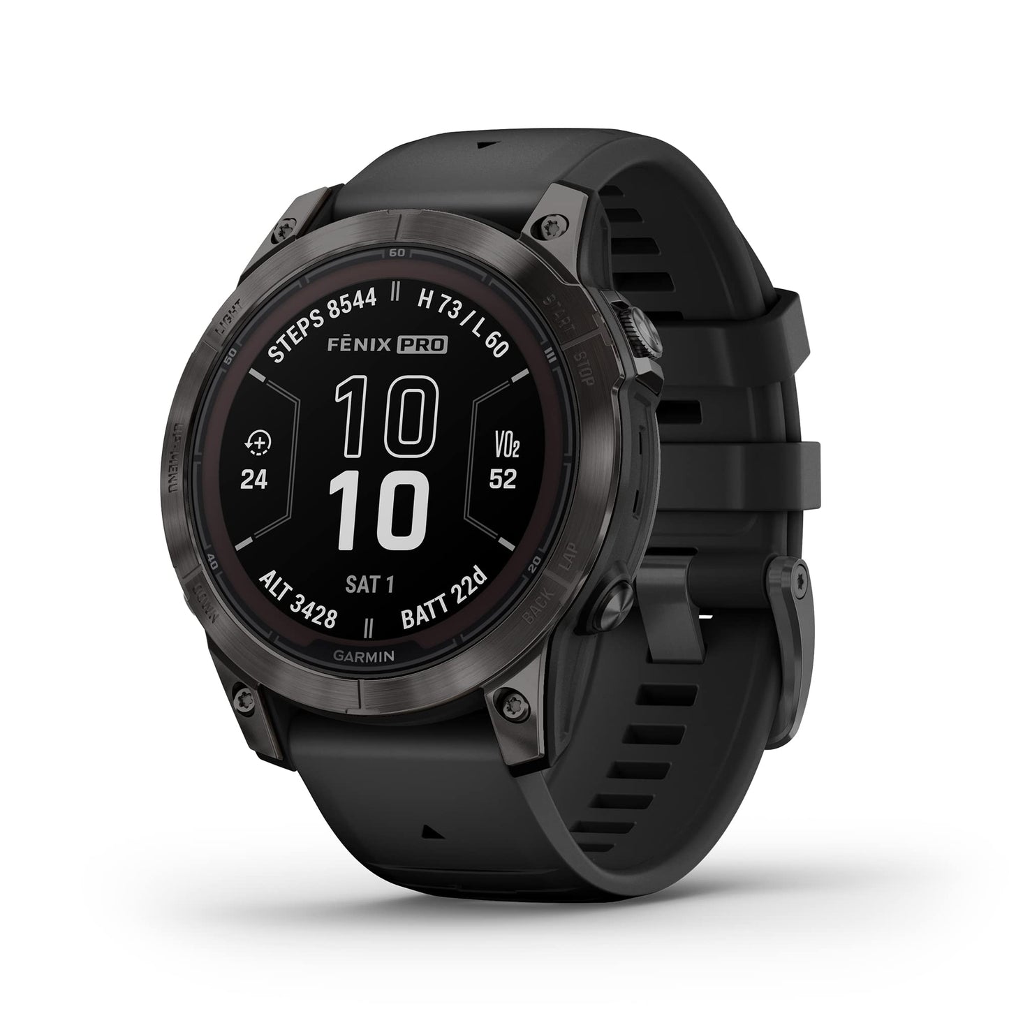 Garmin fēnix 7 Pro Sapphire Solar, Multisport GPS Smartwatch, Built-in Flashlight, Solar Charging Capability, Black