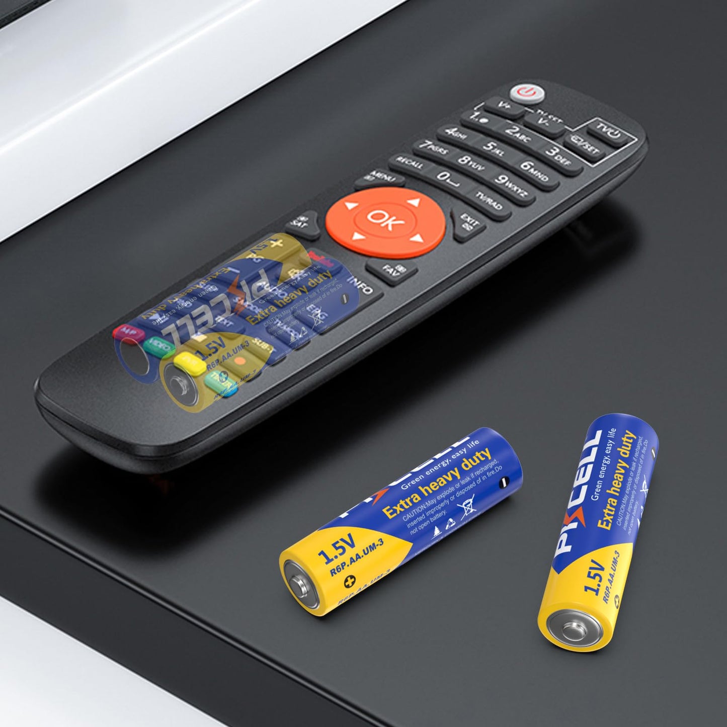 PKCELL AA Batteries & AAA Batteries, 40 Double A Batteries and 40 Triple A Batteries Combo Pack (80 Count), 1.5V High-Performance Carbon Battery