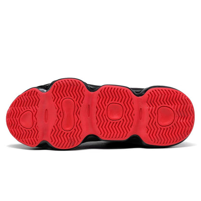 Men's Air Running Shoes Non Slip Workout Casual Sport Shoes for Men Basketball Sneakers Fashion Tennis Sport Fitness Cross Trainers Black/Red