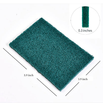 GUEICN Heavy Duty Scour Pads Sponge Dish Scrubber Non-Scratch Green Reusable Household Scrub Pads for Kitchen and Dish Cleaning Tool (12Pcs)