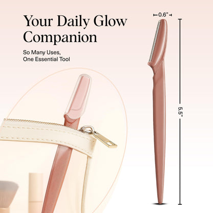 Kitsch Dermaplane Razor for Women Face - Face Razors for Women and Men - Eyebrow Trimmer, Shaver, Recycled Plastic Dermaplaning and Skin Care Tool - Terracotta, 12 pcs