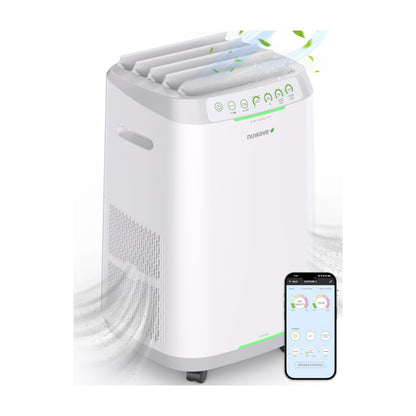 Nuwave OxyPure ZERO Air Purifier with Washable and Reusable Bio Guard Tech Air Filter, Large Room Up to 2002 Ft², Air Quality Monitor, 0.1 Microns, 100% Capture Irritants like Smoke, Dust, Pollen