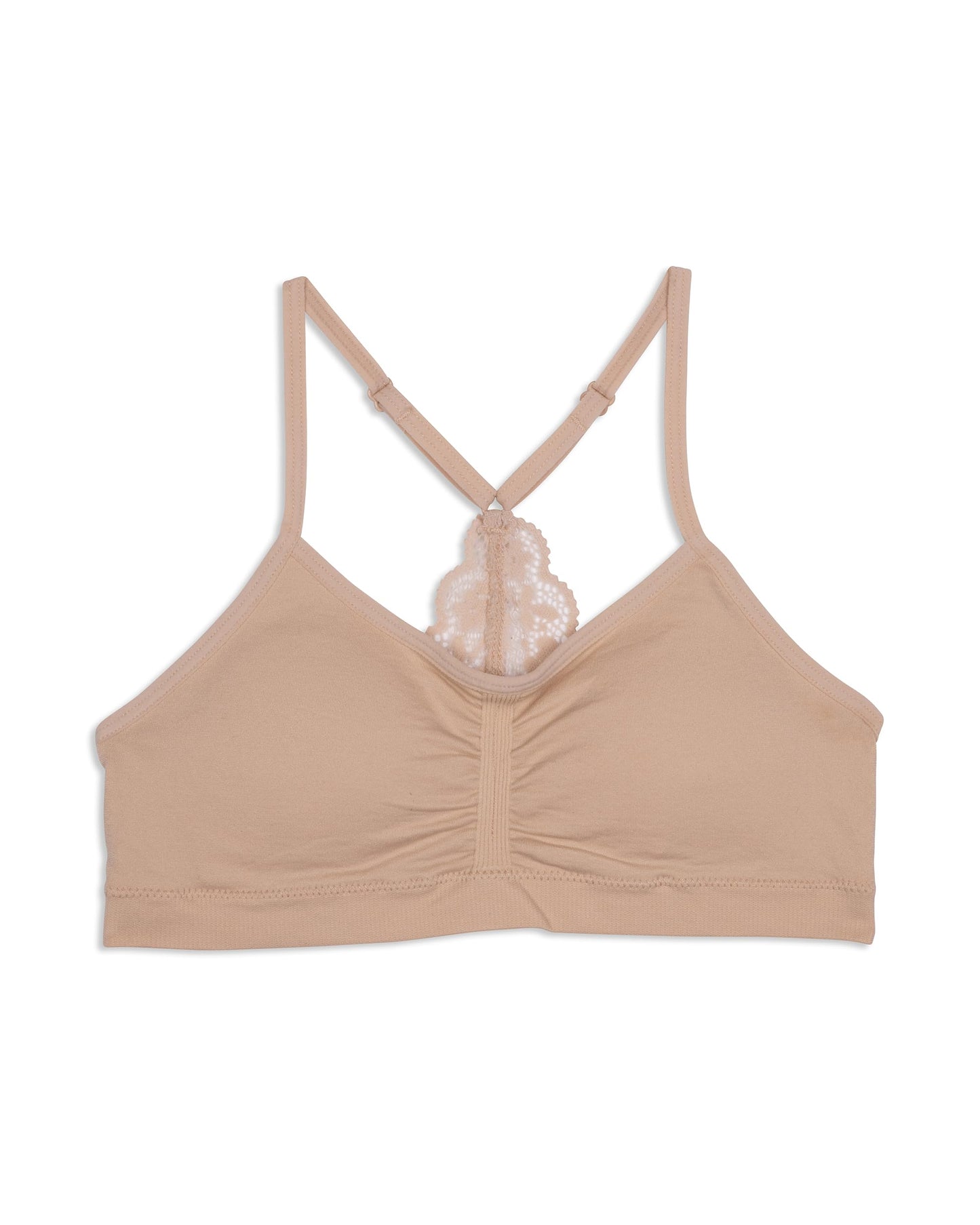 Maidenform Womens Seamless Ruched Crop Training Bra, Beige, XX-Large Plus