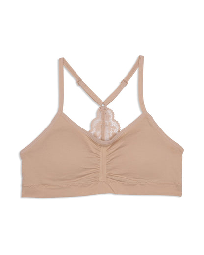 Maidenform Womens Seamless Ruched Crop Training Bra, Beige, XX-Large Plus