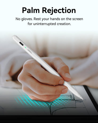 Metapen Pencil Air8 for Apple iPad 2018-2025, 10 Min Faster Charge, Palm Rejection Stylus Pen for iPad a16/11/10/9/8/7/6th Gen, Pro 12.9/11/13-inch M4, Air 3/4/5/M2/M3, Mini 5/6th