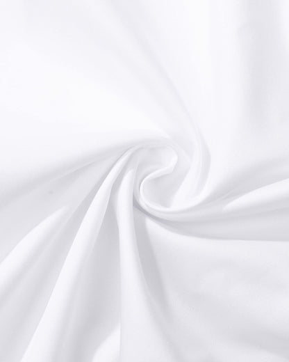 J.VER Men's Dress Shirts Solid Long Sleeve Stretch Wrinkle-Free Formal Shirt Business Casual Button Down Shirts White Medium