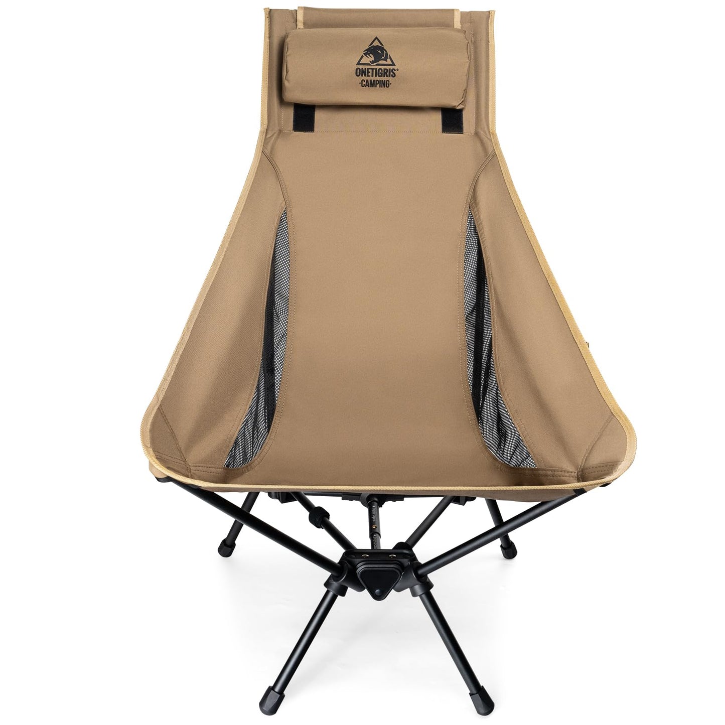 OneTigris Tigerblade High Back Camping Chair with Pillow Design, Comfortable Widened Seat Folding Chair